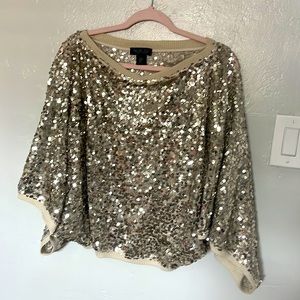 Rachel Zoe Gold Sequin Hobo Top